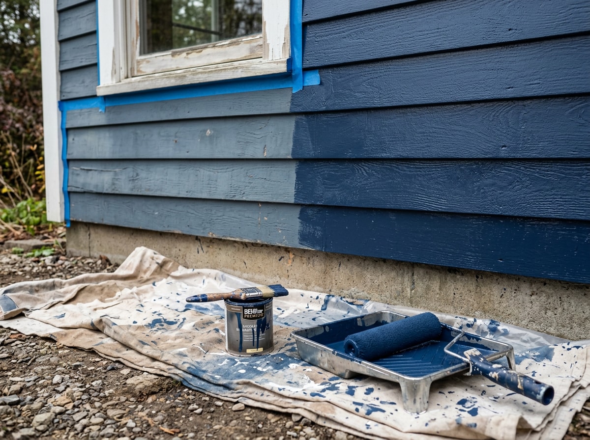 Painting contractor prepping a Berryville home for a fresh coat